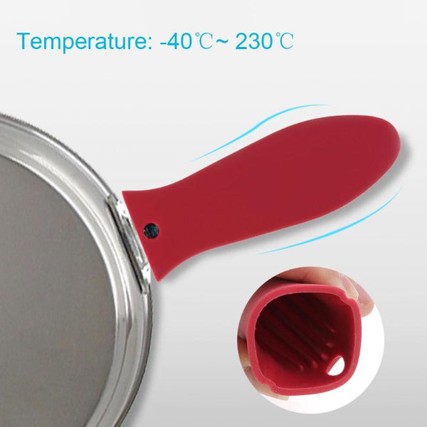 Non Slip Silicone Panhandle Pot Cover Mitts Kitchen Cooking Tools