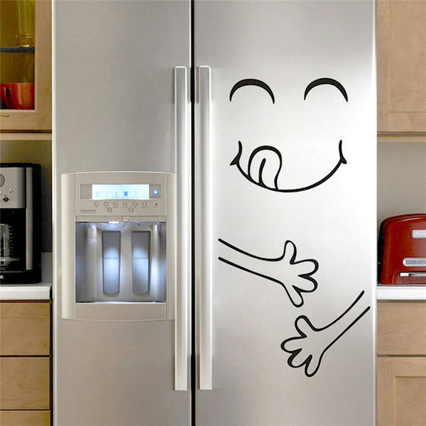 1PC Fridge Sticker Happy Smile Face Kitchen Fridge Wall Refrigerator